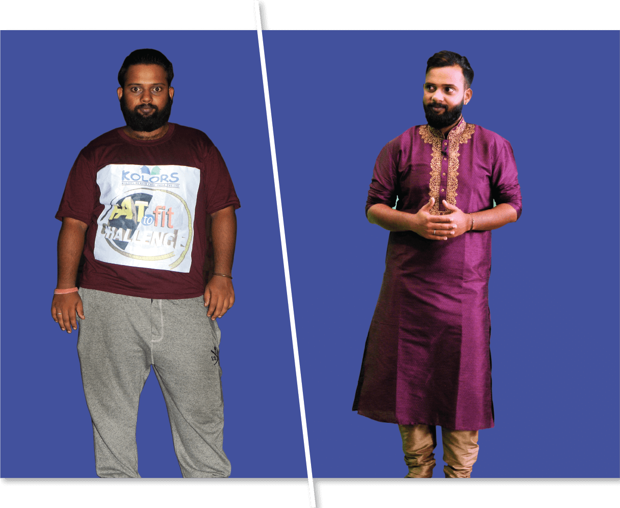 Client Avinash Weight loss Kolors