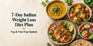 7-Day Indian Weight Loss Diet Plan: Veg & Non-Veg Options