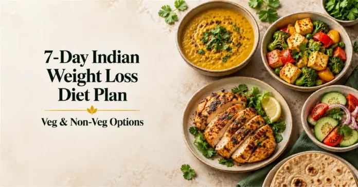 7-day-indian-weight-loss-diet-plan 7-Day Indian Weight Loss Diet Plan: Veg & Non-Veg Options